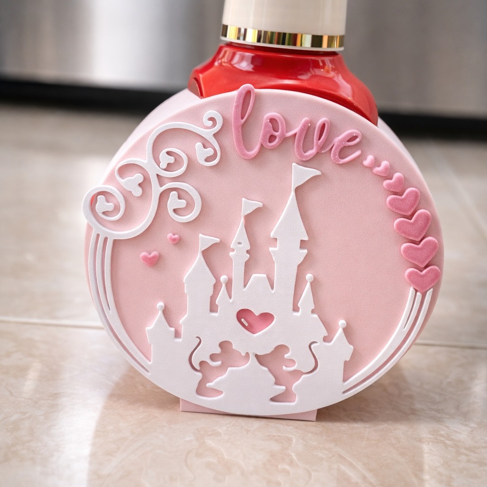 Pink and White Castle Soap Holder